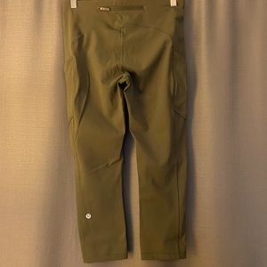 Lululemon Speed Up Crop Dark Olive Leggings Military Green First Release Running